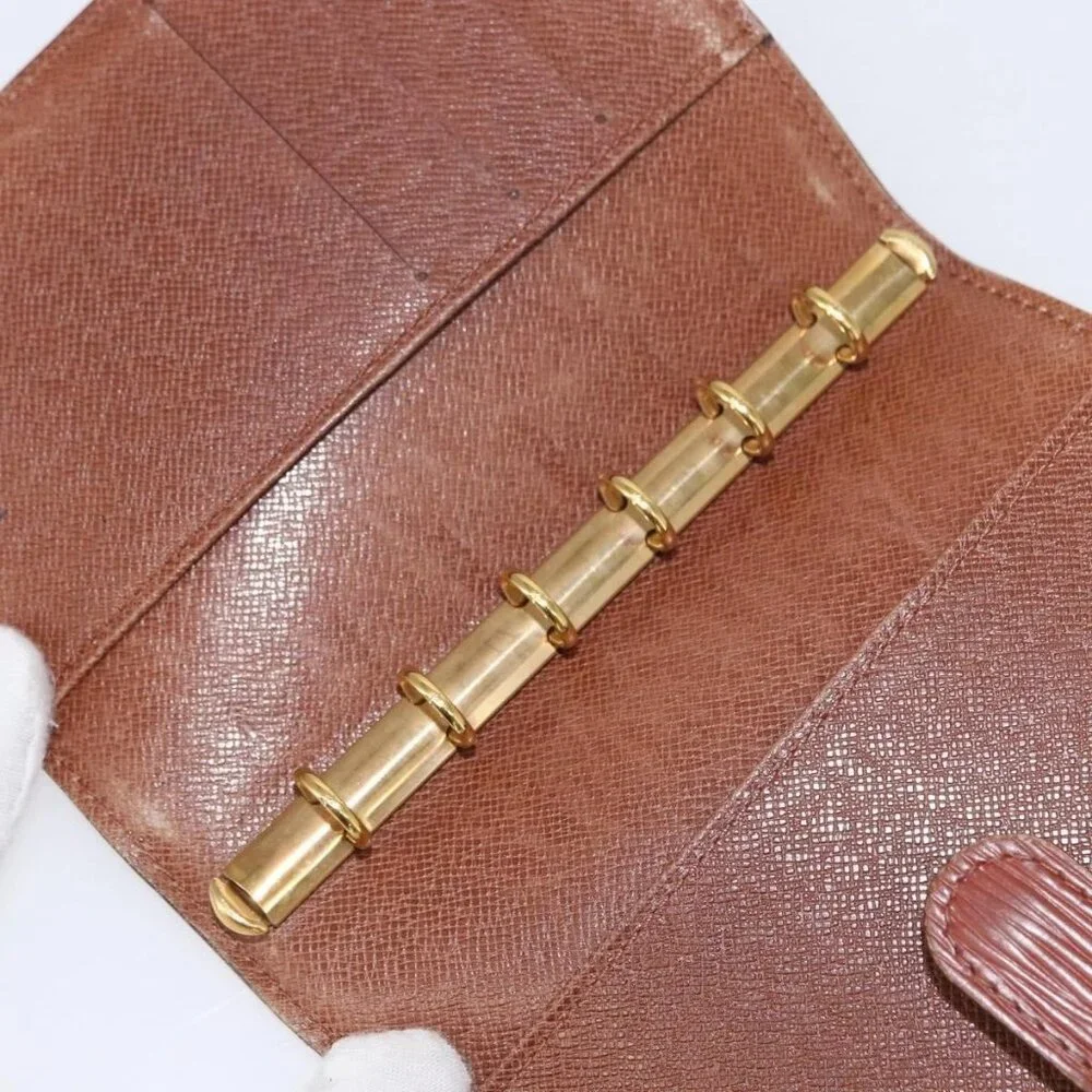 LOUIS VUITTON Epi Agenda PM Day Planner Cover Brown